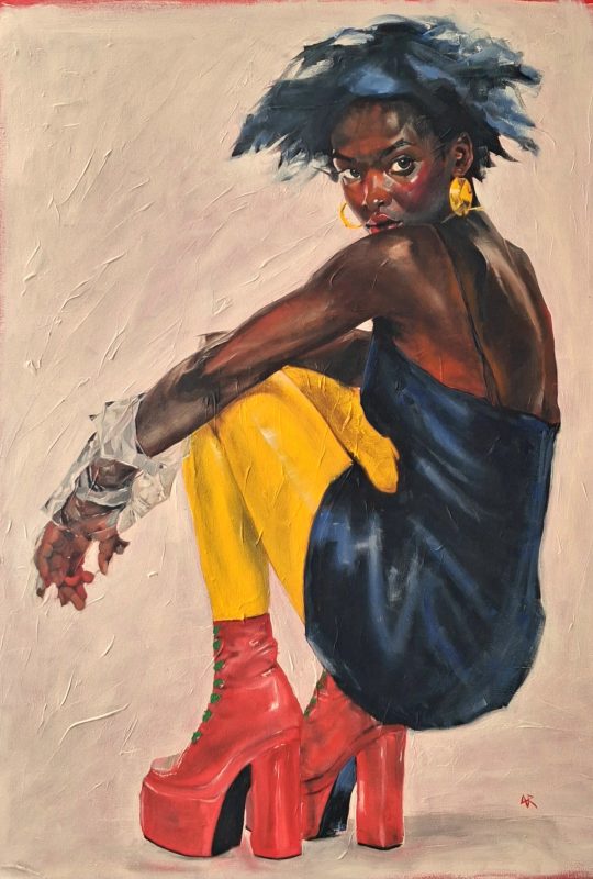 Red Boots — painting by Andy Rodmell